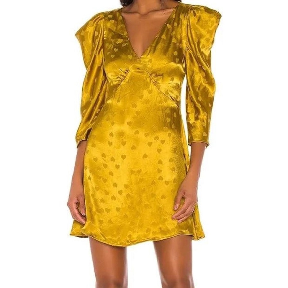 Gold hearts dress REVOLVE NWT
